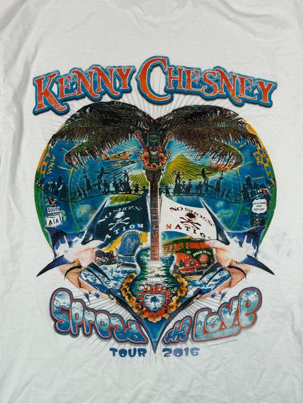Kenny Chesney Spread The Love Tour 2016 Comfort Colors Long Sleeve M